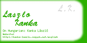 laszlo kanka business card