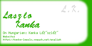 laszlo kanka business card